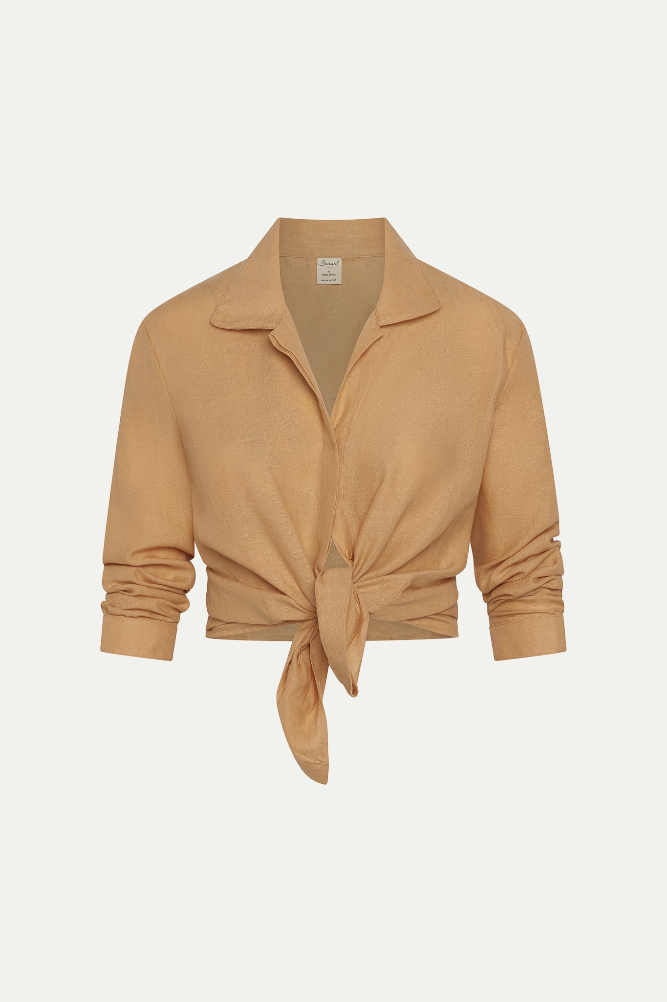 Aura Linen Shirt - Tan