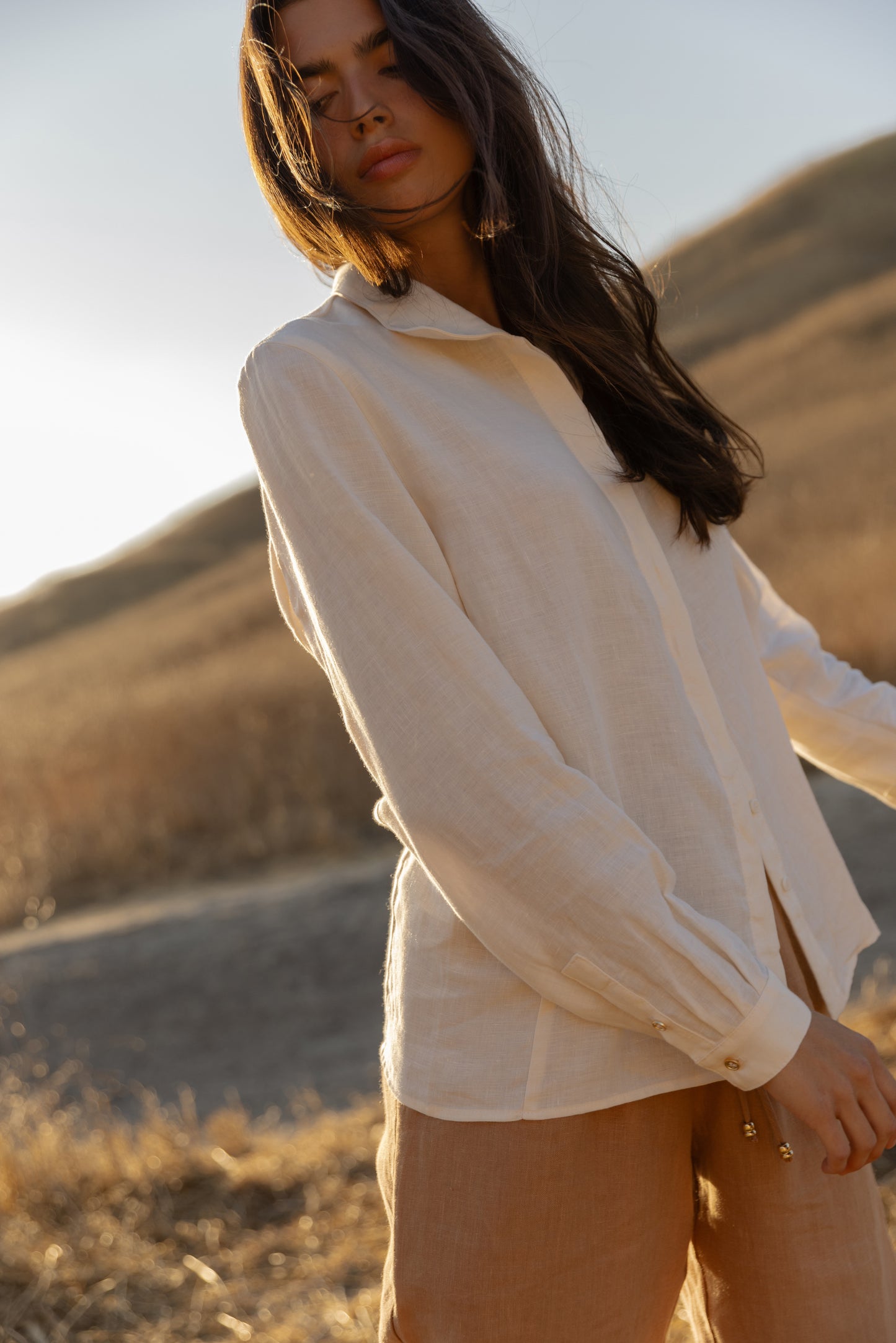 Aura Linen Shirt - Vanilla