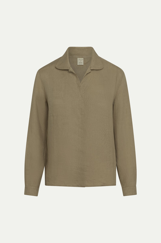Aura Linen Shirt - Taupe