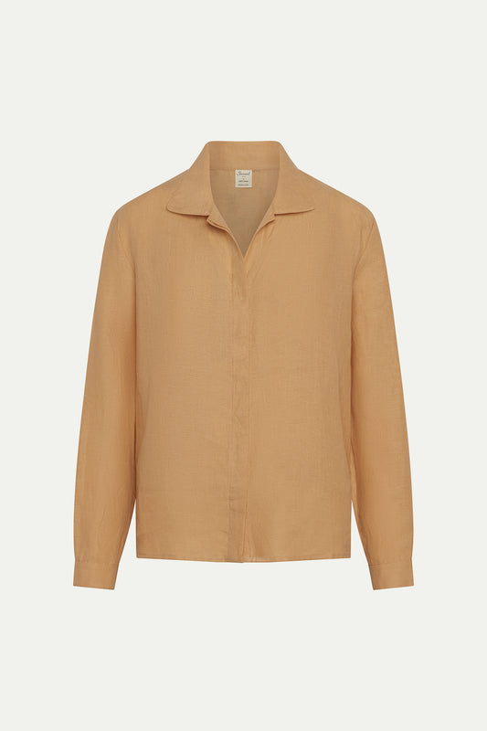 Aura Linen Shirt - Tan